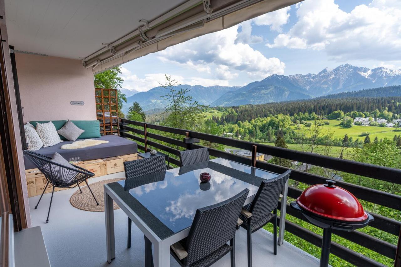 -Panorama-Bergblick- Dampfbad-Dusche Und Aussenbett Apartment Flims Exterior foto