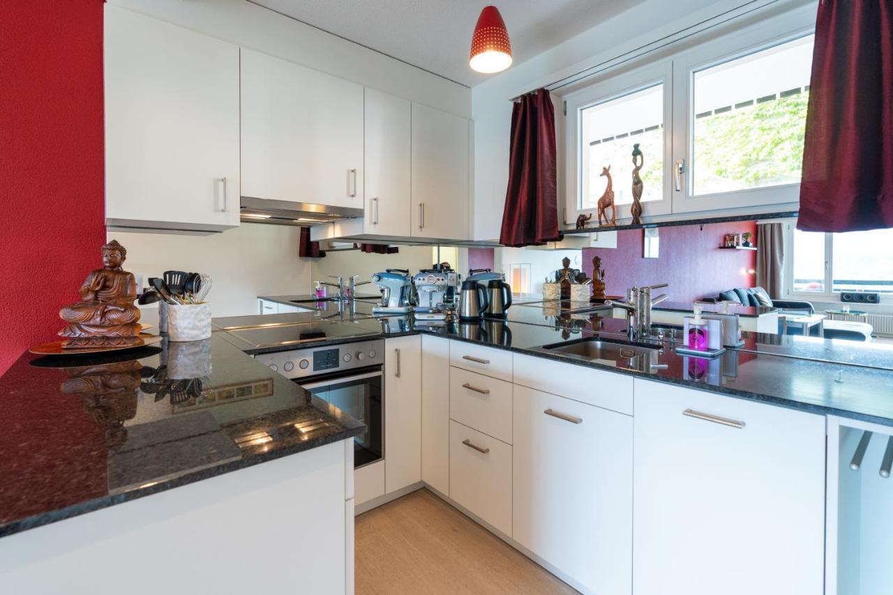 -Panorama-Bergblick- Dampfbad-Dusche Und Aussenbett Apartment Flims Exterior foto