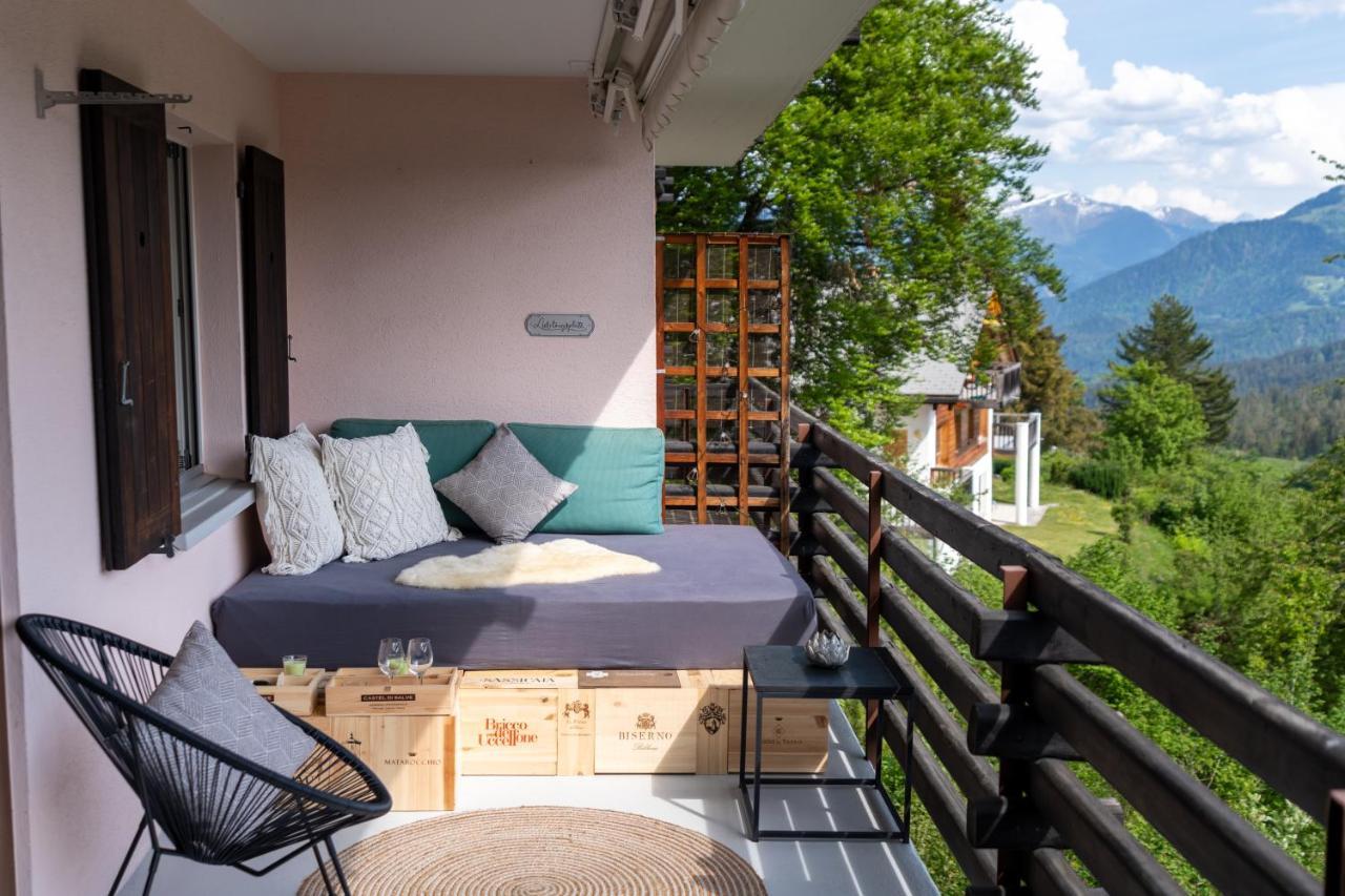 -Panorama-Bergblick- Dampfbad-Dusche Und Aussenbett Apartment Flims Exterior foto